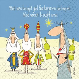 Design Design 624-06687 Wise Women Brought Wine Beverage Napkin