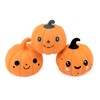 CHIWAVA 3PCS 2.4" Funny Pumpkin Latex Dog Toy Set Interactive