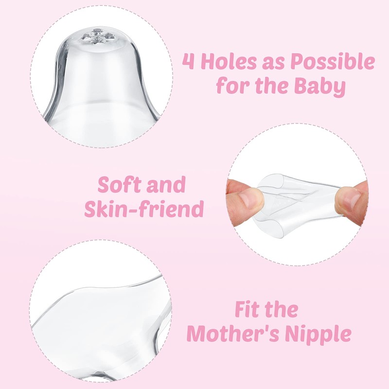 Nuanchu 8 Pcs Nipple Shields for Nursing Newborn Breastfeeding 20