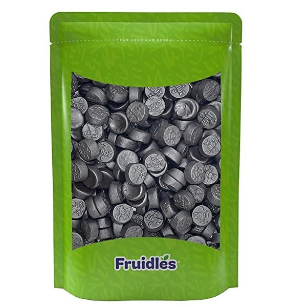 Fruidles Licorice Double Salt Dutch Gummies, Salted Black Licorice (2.2