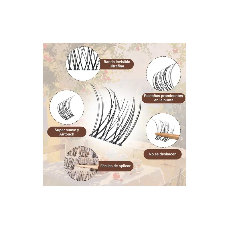 Flora Kit De Pestañas Raíces Invisibles, Jmsjms, C 8-18mm