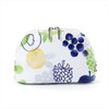 Round Pouch (Small) Fruit Twin Bloom W1001800 Cosmetic Pouch, Botanical