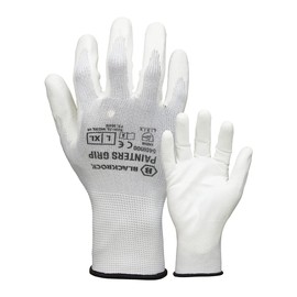 Blackrock Lightweight Painter's PU Grip Safety Work Gloves, Mens Womens Sensitive Precision Working, Ideal For Painting & Decorating, Electronics, Assembly, Light Handling - White, Size XL/10