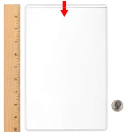 StoreSMART - 6" x 9" Non-Adhesive Vinyl Plastic Pocket - Open Short Side - 10 Pack - PE109S-C-10