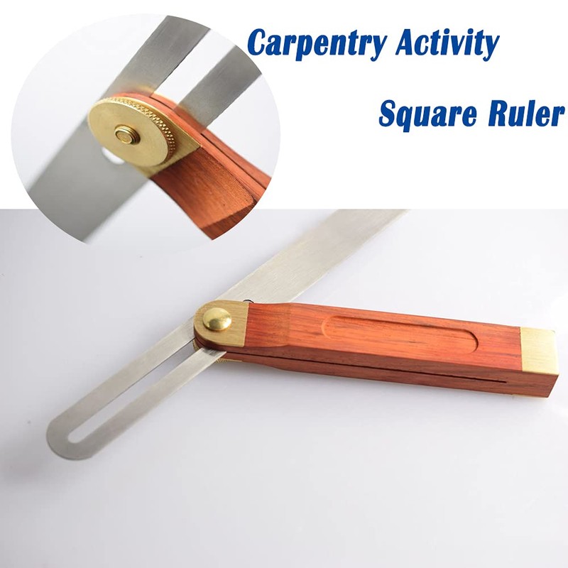 Sliding T-Bevel Square Angle Ruler Protractor 9 Inch Activity Ruler