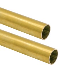 YTKavq 3/8"OD Brass Tube, 0.5mm Wall Thickness 10" Length Brass Round Pipe Widely used in various industrial applications(2 Pcs)