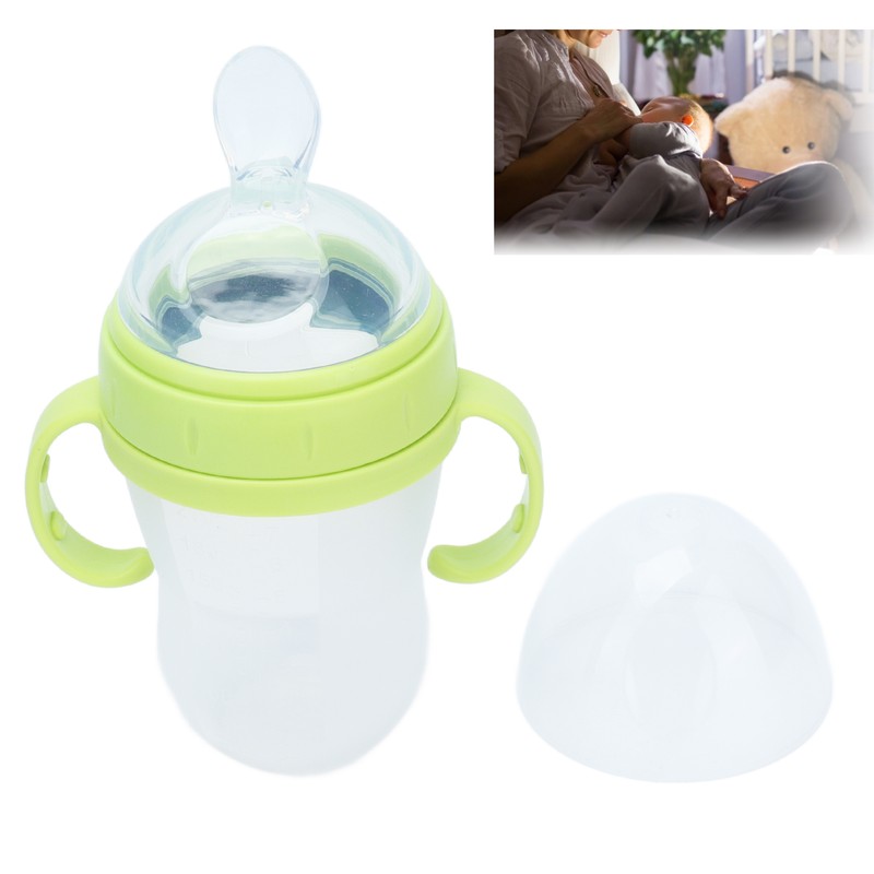 Baby Cereal Bottle Silicone Unisex Baby Squeeze Cereal Feeding Flow