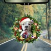Talataca American Bulldog 2D Flat Christmas Ornament, American Bulldog Wearing