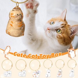 magimagi 6PCS Cat Hair Memorial Capsule Keychain, Cat Dog Hair Keyring, Pets Hair Keepsake for Collecting Cat Dog Hair, Transparent Cat Keyring Cat Memorial Gifts, For Cats Dogs Lovers