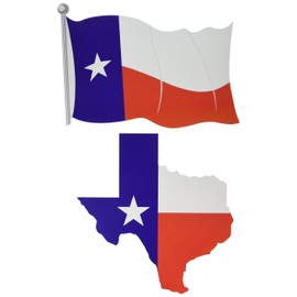 Texas Cut Outs 2 Piece Western Decorations USA Party Supplies
