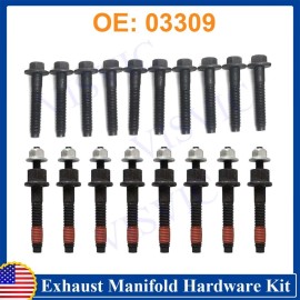 Unbranded Exhaust Manifold Hardware Kit SET 03309 For Dodge Ram For Jeep Chrysler US √