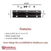 Imperial Mailbox Systems Door Hinge Size 6 Screw Holes Black