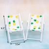 AUEAR, 3 Pcs 1:12 Scale Miniature Foldable Chair Accessory Deck