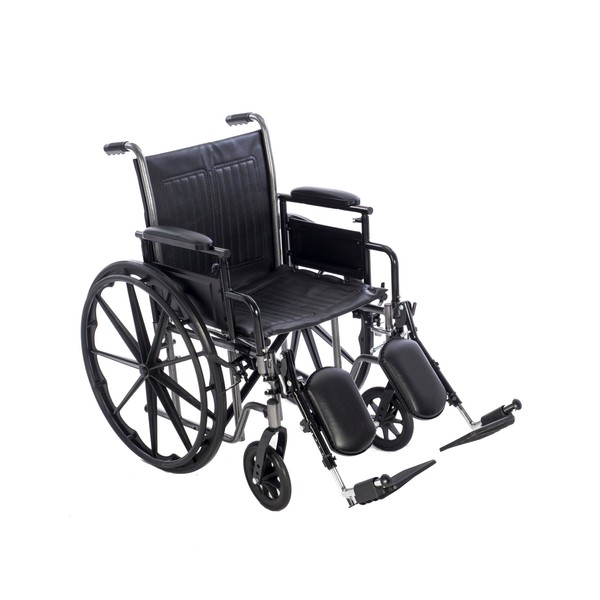 Lightweight Manual Wheelchairs for Adults - 20" Transport Wheelchair with