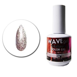 Wave Gel - Soak Off Gel Polish - 0.5 fl Oz. | 15 mL - Titanium Collection (24 - Pink Moonstone)