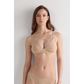 Intimissimi Woman's Emma Triangle Bra in Natural Cotton in Natural, Size 34C