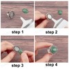 SUNNYCLUE 6Pcs 6 Styles Adjustable Blank Flower Cabochon Ring Connector