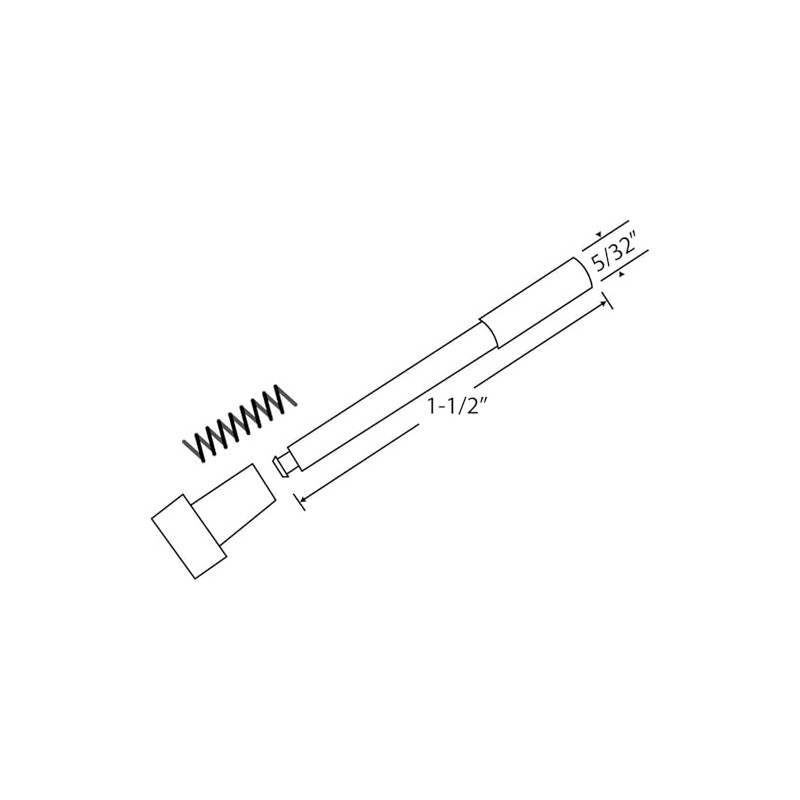 10 - Pack, Black CAPS, Window Screen Plunger Latches, 5/32"