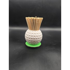 Golf Ball Toothpick Holder, Perfect for dad, the bar or scramble decorations.