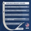 Five Oceans Stainless Steel Ring Buoy Bracket Holder, Flat Mount