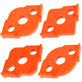 KNFFSAAJL 4Pcs Corner Routing Template Plastic Radius Jig Router Template Professional Rounded Corners Router Bit Template Safe R-Angle Woodworking Locator Tool for Woodworking
