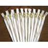 Gold Metal Zippers in White No. 5 YKK Zipper Pack