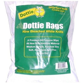 L.H. Dottie RGZ2 Wiping Rags, White, 2-Pound Bag White