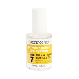 Cuccio Colour Powder Polish Dip System Step 7 - Moisturize And Nourish Your Nails - Keep Cuticles From Cracking - Milk And Honey Cuticle Oil Nail Polish - 0.5 Oz