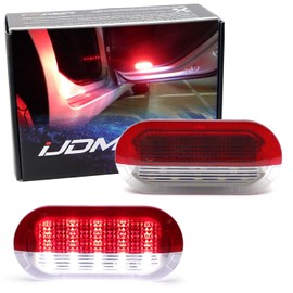 iJDMTOY Red/Clear Lens Full LED Side Door Courtesy Lamps Compatible With Volkswagen Golf R32 VR6 Jetta MK3 MK4 Beetle, By 18-SMD Red LED Lights & CAN-bus Error Free