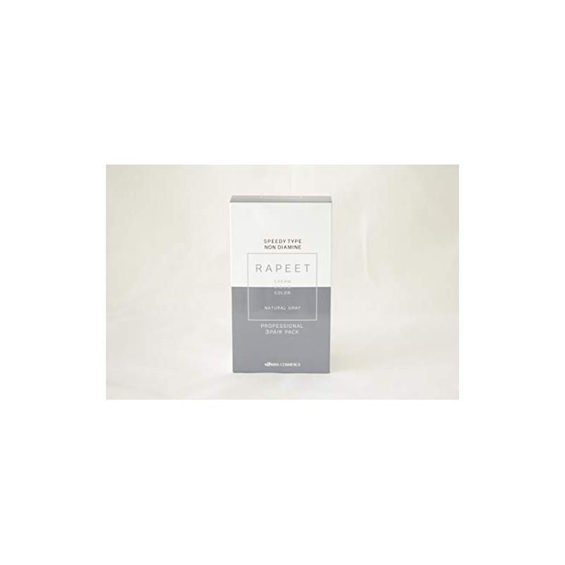 Rapito Cream Hair Color 3 Pairs Pack (Non-Diamine) Natural Gray
