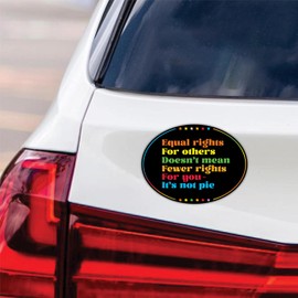 Equal Rights for Others Doesn't Mean Magnet, Resist Hate Magnet, Anti-Trump, Resist Racism Car Decal, Resist Fascism - 6" x 4.5"