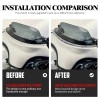 HDBUBALUS Chrome Fairing Windshield Windscreen Trim For Harley Electra Street