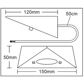 Trango Cook 6739-42N Kitchen Under-Unit Light with 4x 4.8 Watt LED Module 3000 K Warm White Recessed Spotlight Stainless Steel Triangle Light with Switch Cabinet Light Kitchen Light Set of 4