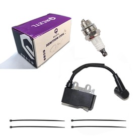 RCZTL SRM225 Ignition Coil Kit and Spark Plug For Echo A411000131 A411000130 PAS-225 PB-200 PE-200 PE-225 SHC-225 SV-5C ED-200 TC-210 EB-212 GT-225 ES-210 GT-200 HC-150 HC-155 HC-165 Hedge Trimmer