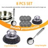 8 PCS Stainless Steel Scrubber Metal Sponge Pads Steel Wool