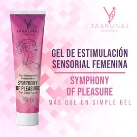 Gel de Estimulacin Sensorial Femenina  Symphony of Pleasure Yaakunaj Loveshop  Base de Agua  2 Piezas  Sabor Fresa  18g                               