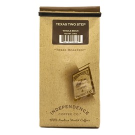 Independence Coffee Co. Texas Two Step Caramel, Vanilla, and a Hint of Pecan Flavored Light Roast Whole Bean Coffee, 24 Ounce Bag (Packaging May Vary)