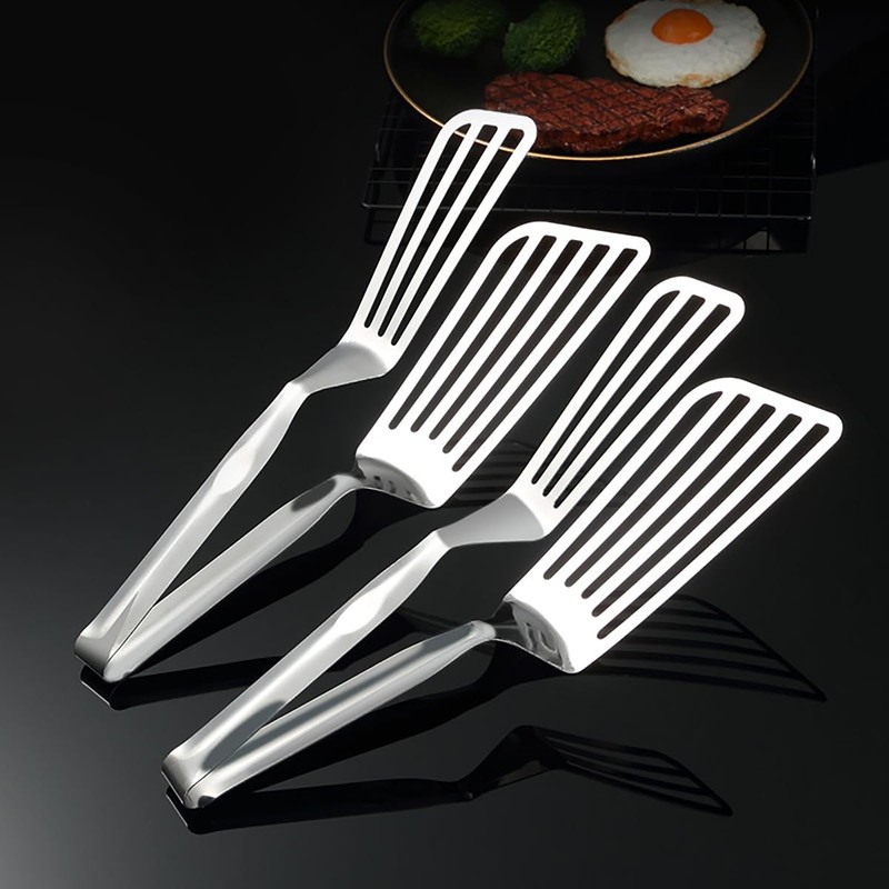 AIMALL 12.2-Inch Steak Clip, Thickened Stainless Steel Fried Fish Turner,