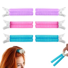 Oruola 6pcs Hair Root Clips for Volume, 3 Colors Volumizing Roller clips, Portable Root Lifting Clip for Bangs, DIY Hair Accessories Tools Hairs Roots Clip for Shaping Bangs,Creating See-Through Bang