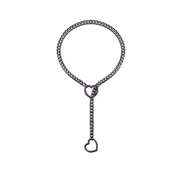 Black Heart Ring, Cuban Long Necklace Jewelry, Lariat Y-Necklace purple