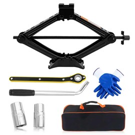 Scissor Jacks Set,2 Ton Portable Car Jack Kit with Lug Wrench & Scissor Jack Handle & Lug Nut Socket,Professional Tire Changing Kit as Auto Emergency Kits for Most Auto,SUV