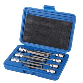 Long Neck T25 Torx T45 Bit T50 Tool Set,Llaves Torx Star Spline Hex Socket Bit Set,Long Torx Bit Socket Set,Hex and Torx Long Socket Set,Torx Long Socket,Long Torx Socket Set