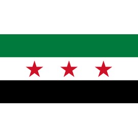 2 x Syrian Flag Car Sticker 8 x 5 cm