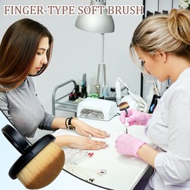 Nail Dust Brush,Finger Ring Cleaning Brush for Nail and Toenail | Soft Manicure Duster Tools for Home Salon Indoor Outdoor Travel