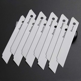 Cool Hand Snap Off Utility Knife Blades 18mm 10-Pack，Quality Zirconia Ceramic, Sharper, Replacement Blades for Box Cutter/Utility Knife, 3.94'' x 0.71'' x 0.025''