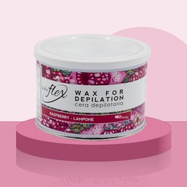 Italwax Soft Wax Tin Flex Raspberry 400g Self Waxing Ingredients / 이탈왁스 소프트왁스 틴 플렉스 라즈베리 400g 셀프 왁싱 재료