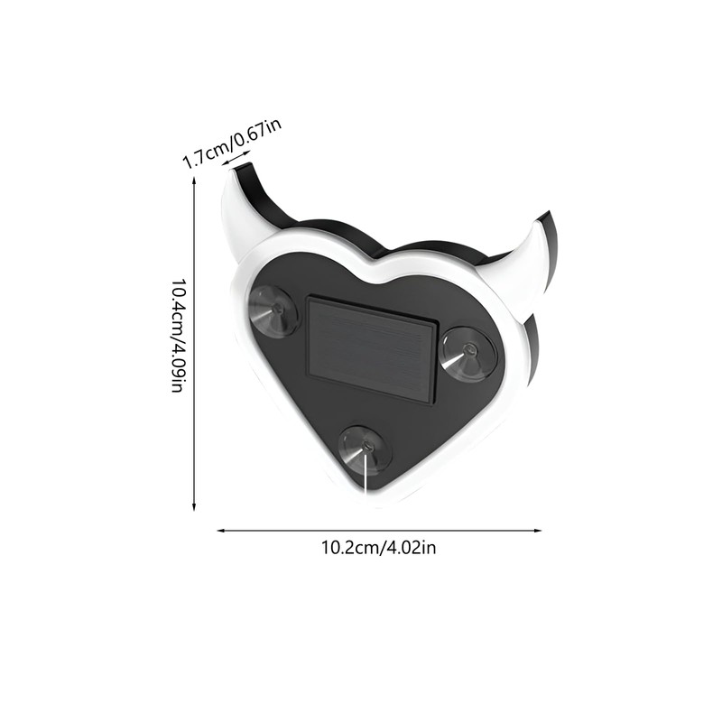 Solar Powered Car LED Ambient Light - Heart Shaped LED