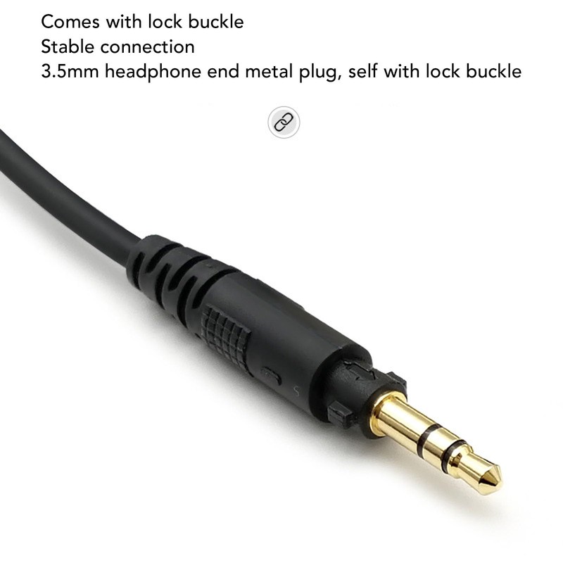 Generic Headphone Spring Sound Cable, Extendable Coiled Cord with Locking