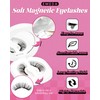 Natural Look Soft Magnetic Eyelashes - Upgrade Reusable Magnetic Eyelashes,