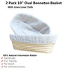 2 Pack 10 Inch Oval Bread Proofing Basket,Banneton Basket Bread